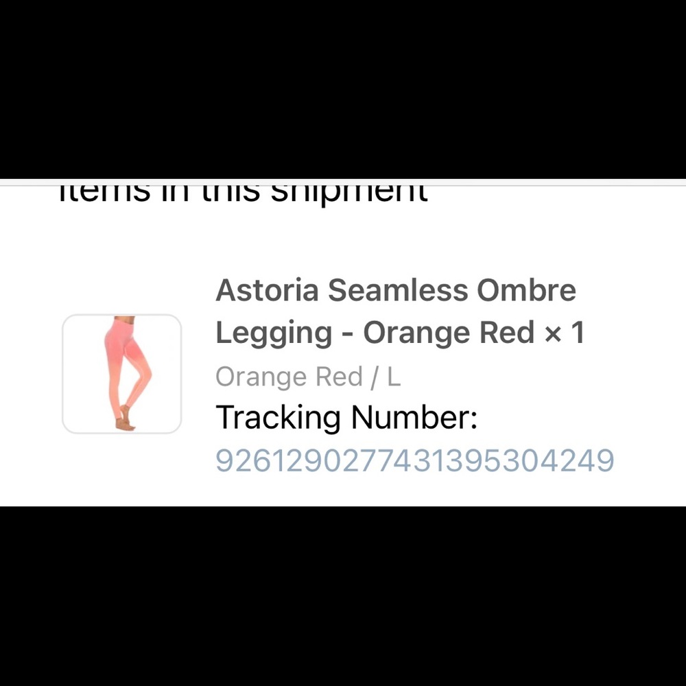 Women’s Astoria Activewear Seamless Ombré Legging Orange Red Size L EUC - Picture 9 of 9